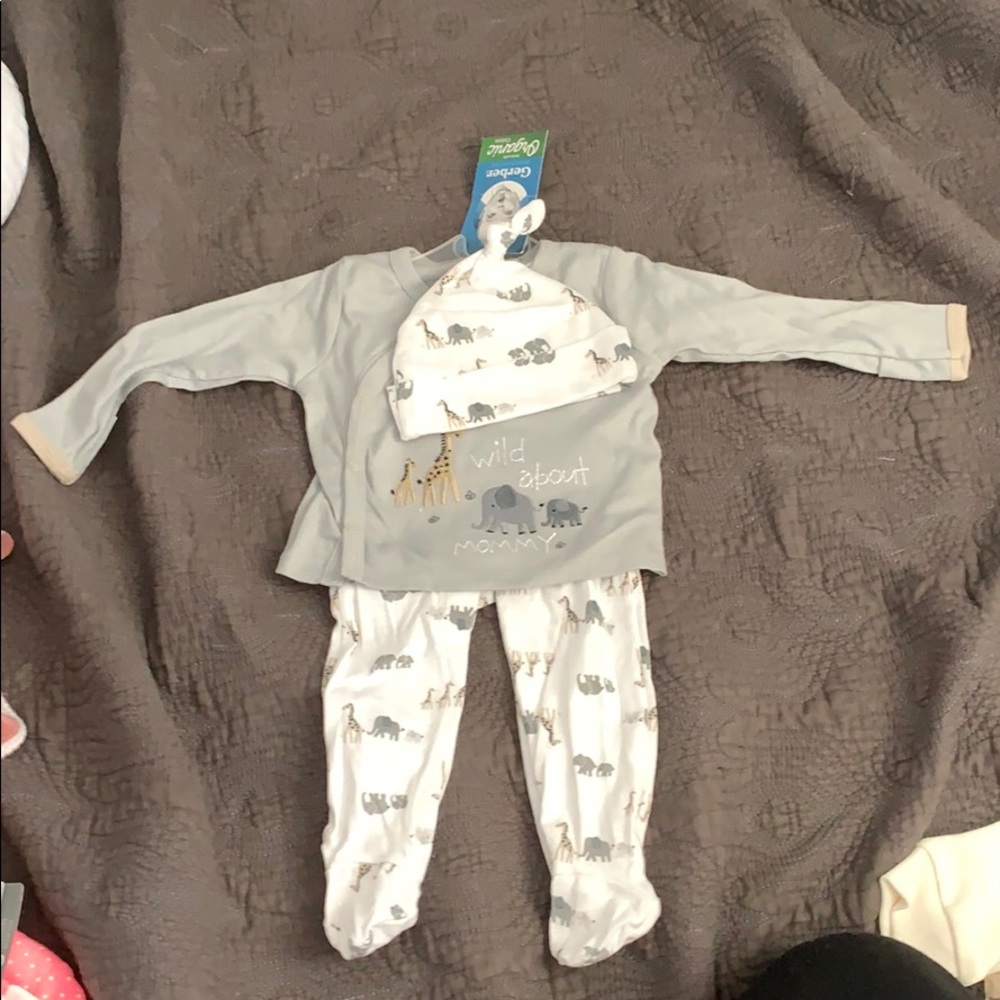 Grey Gerber 3 piece safari animal set